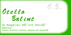 otello balint business card